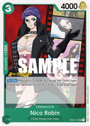 Nico Robin (OP02-037) - Paramount War Pre-Release Cards