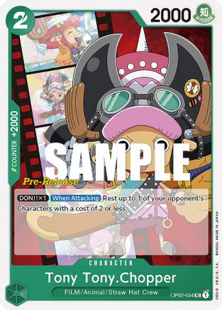 Tony Tony.Chopper (OP02-034) - Paramount War Pre-Release Cards