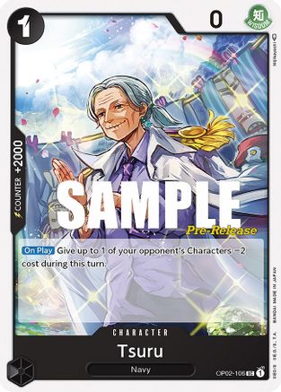 Tsuru (OP02-106) - Paramount War Pre-Release Cards