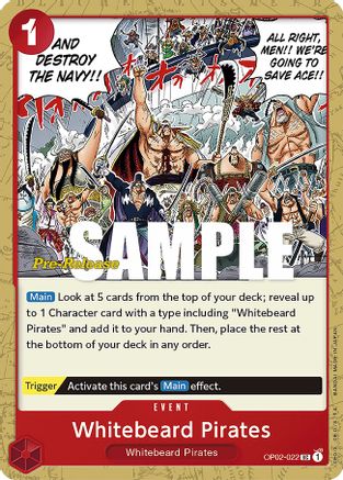 (OP02-022) Whitebeard Pirates - Paramount War Pre-Release Cards Normal