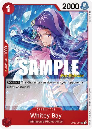 (OP02-014) Whitey Bay - Paramount War Pre-Release Cards Normal