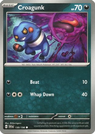 Croagunk (130/198) - SV01 Scarlet & Violet Base Set  - Common