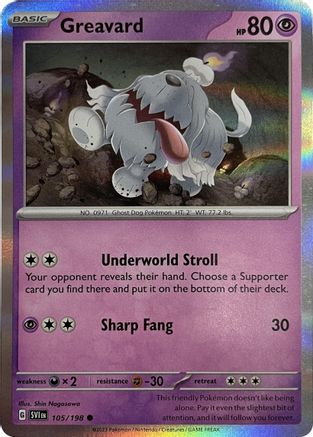 Greavard - 105/198 (Mirage Holo) 105 - Miscellaneous Cards & Products Holofoil