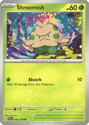 Shroomish - 003/198 3 - SV01 Scarlet & Violet Base Set Reverse Holofoil