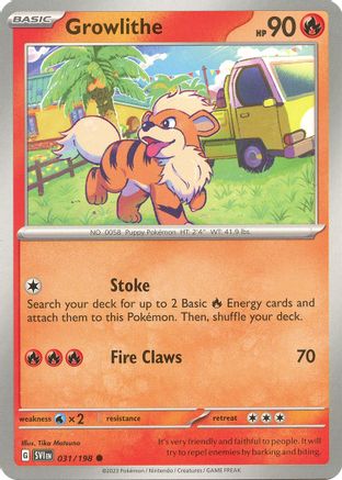 Growlithe (31/198) - SV01 Scarlet & Violet Base Set  - Common