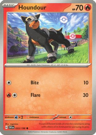 Houndour - 033/198 33 - SV01 Scarlet & Violet Base Set Reverse Holofoil