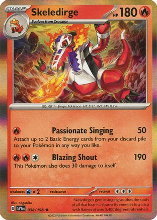 Skeledirge (38/198) - SV01 Scarlet & Violet Base Set Reverse Holofoil - Rare