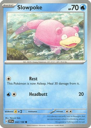 Slowpoke - 042/198 42 - SV01 Scarlet & Violet Base Set Reverse Holofoil