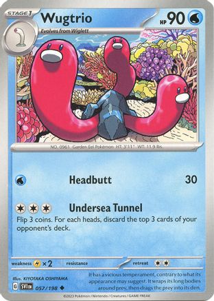 Wugtrio (57/198) - SV01 Scarlet & Violet Base Set  - Uncommon