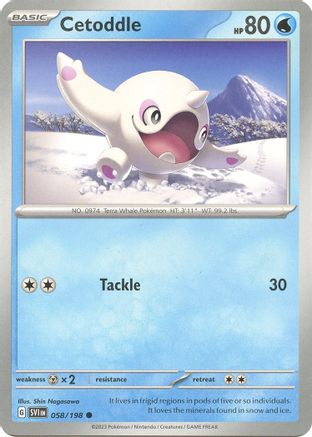 Cetoddle (58/198) - SV01 Scarlet & Violet Base Set Reverse Holofoil - Common