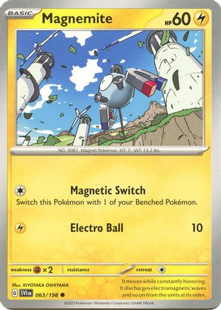 Magnemite - 063/198 63 - SV01 Scarlet & Violet Base Set Reverse Holofoil