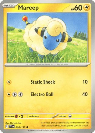 Mareep (66/198) - SV01 Scarlet & Violet Base Set Reverse Holofoil - Common