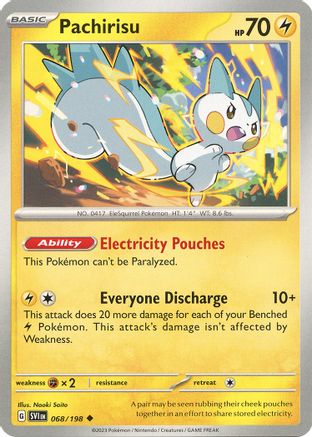 Pachirisu (68/198) - SV01 Scarlet & Violet Base Set Reverse Holofoil - Uncommon