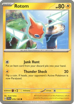 Rotom (70/198) - SV01 Scarlet & Violet Base Set Reverse Holofoil - Common
