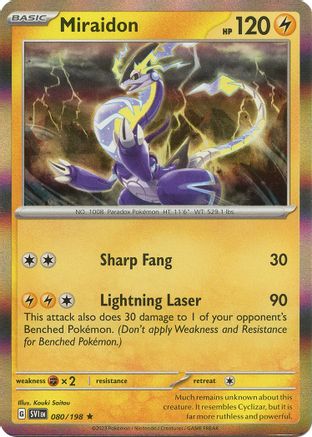 Miraidon (80/198) - SV01 Scarlet & Violet Base Set Reverse Holofoil - Rare