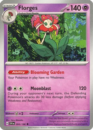 Florges (93/198) - SV01 Scarlet & Violet Base Set Reverse Holofoil - Uncommon