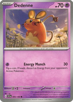 Dedenne (94/198) - SV01 Scarlet & Violet Base Set Reverse Holofoil - Common