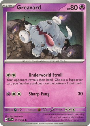 Greavard (105/198) - SV01 Scarlet & Violet Base Set  - Common