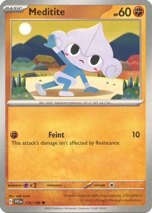 Meditite (110/198) - SV01 Scarlet & Violet Base Set Reverse Holofoil - Common