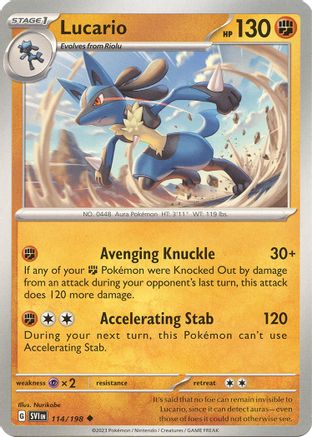 Lucario (114/198) - SV01 Scarlet & Violet Base Set  - Uncommon
