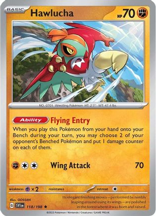 Hawlucha (118/198) - SV01 Scarlet & Violet Base Set Holofoil - Rare