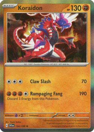 Koraidon (124/198) - SV01 Scarlet & Violet Base Set Reverse Holofoil - Rare