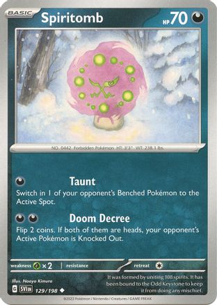 Spiritomb (129/198) - SV01 Scarlet & Violet Base Set Reverse Holofoil - Uncommon