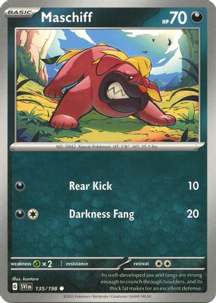Maschiff (135/198) - SV01 Scarlet & Violet Base Set  - Common