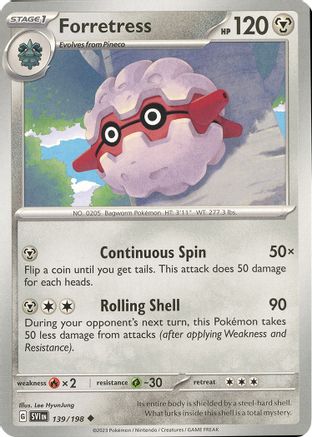 Forretress (139/198) - SV01 Scarlet & Violet Base Set  - Uncommon
