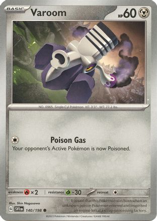 Varoom (140/198) - SV01 Scarlet & Violet Base Set Reverse Holofoil - Common
