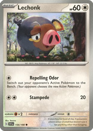 Lechonk (154/198) - SV01 Scarlet & Violet Base Set  - Common