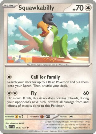 Squawkabilly (162/198) - SV01 Scarlet & Violet Base Set Reverse Holofoil - Common