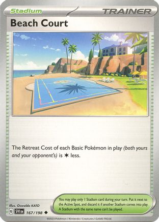 Beach Court - 167/198 - SV01 Scarlet & Violet Base Set Reverse Holofoil - Uncommon