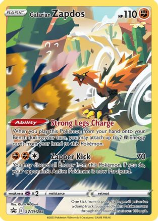 Galarian Zapdos SWSH283 - SWSH Sword & Shield Promo Cards Holofoil - Promo