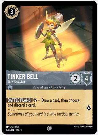 (194/204)  Tinker Bell - Tiny Tactician - The First Chapter  Cold Foil