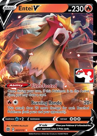 Entei V 22 - Prize Pack Series Cards Holofoil