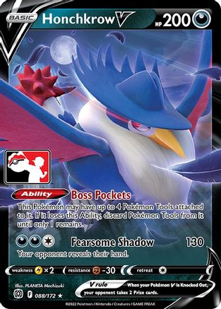 Honchkrow V 88 - Prize Pack Series Cards Holofoil