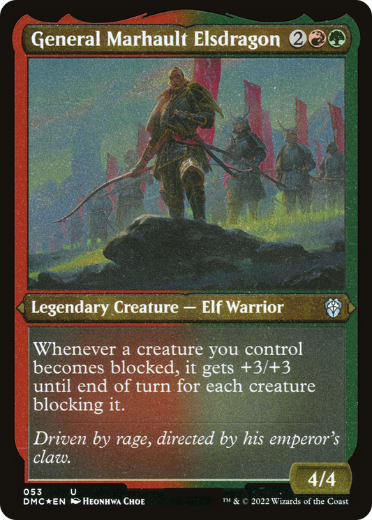 General Marhault Elsdragon (DMC-053) - Dominaria United Commander Etched Foil