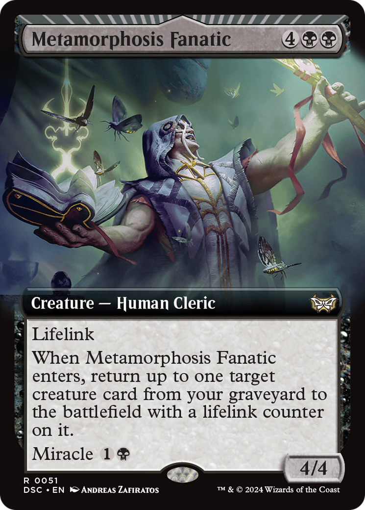 Metamorphosis Fanatic (DSC-051) - Duskmourn: House of Horror Commander: (Extended Art, miracle)