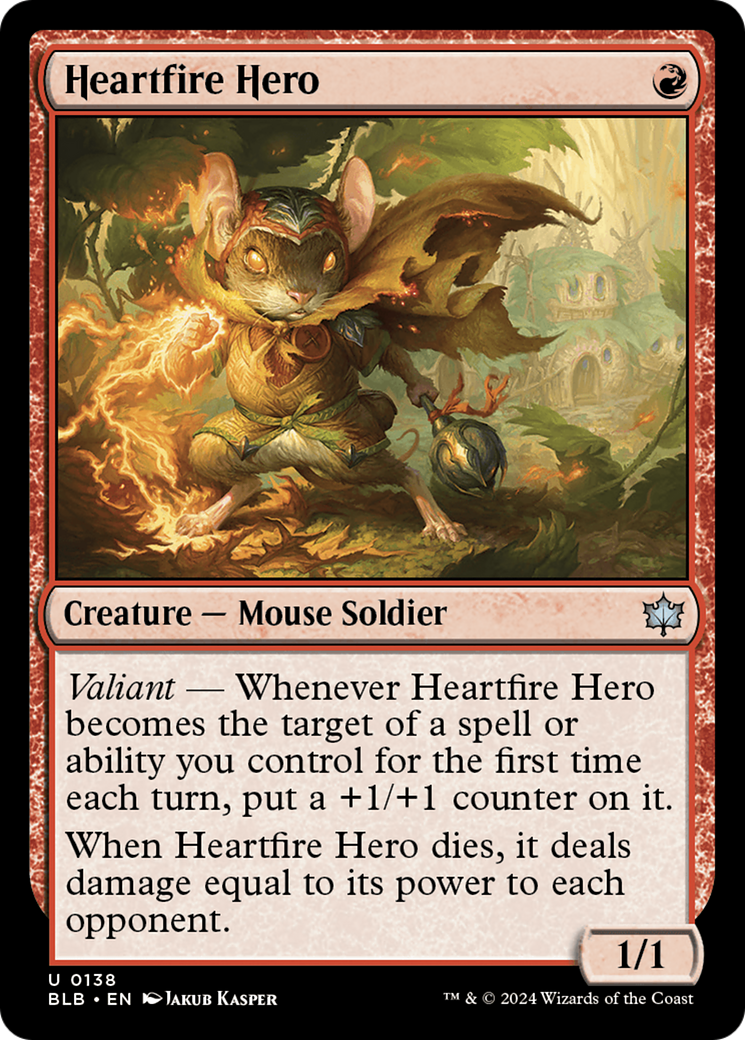 Heartfire Hero (BLB-138) - Bloomburrow Foil