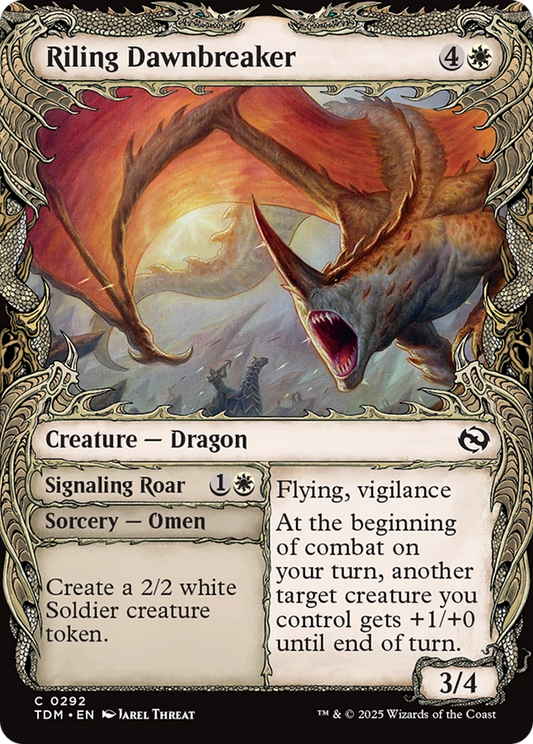 Riling Dawnbreaker // Signaling Roar (TDM-292) - Tarkir: Dragonstorm: (Showcase)