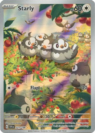 Starly (221/198) - SV01 Scarlet & Violet Base Set Holofoil - Illustration Rare