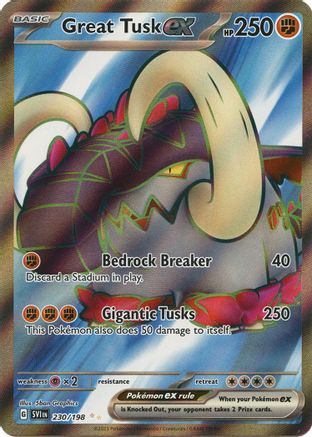 Great Tusk ex (230/198) - SV01 Scarlet & Violet Base Set Holofoil - Ultra Rare