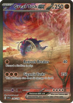 Great Tusk ex (246/198) - SV01 Scarlet & Violet Base Set Holofoil - Special Illustration Rare