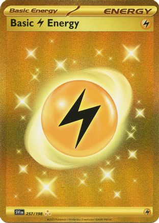Basic Lightning Energy (257/198) - SV01 Scarlet & Violet Base Set Holofoil - Hyper Rare