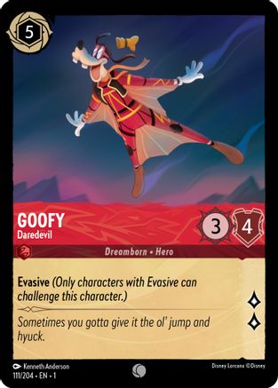 (111/204)  Goofy - Daredevil - The First Chapter  Cold Foil