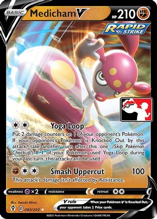 Medicham V - 083/203 83 - Prize Pack Series Cards Holofoil