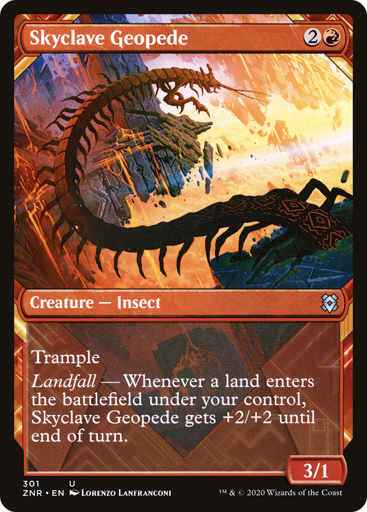 Skyclave Geopede (ZNR-301) - Zendikar Rising: (Showcase) Foil