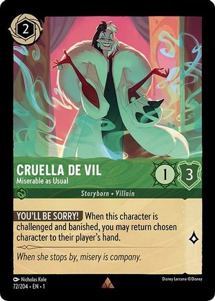 Cruella de Vil - Miserable as Usual (72/204) - The First Chapter Cold Foil