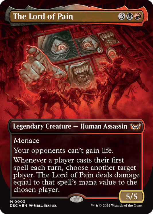 The Lord of Pain (DSC-003) - Duskmourn: House of Horror Commander (Borderless) Foil